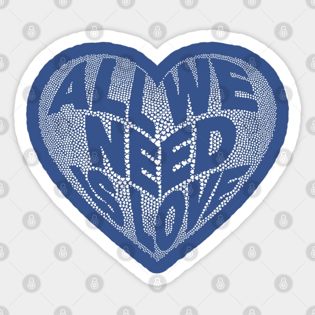 Stand With Ukraine, All we Need is Love, White Heart Sticker by Kylie Paul